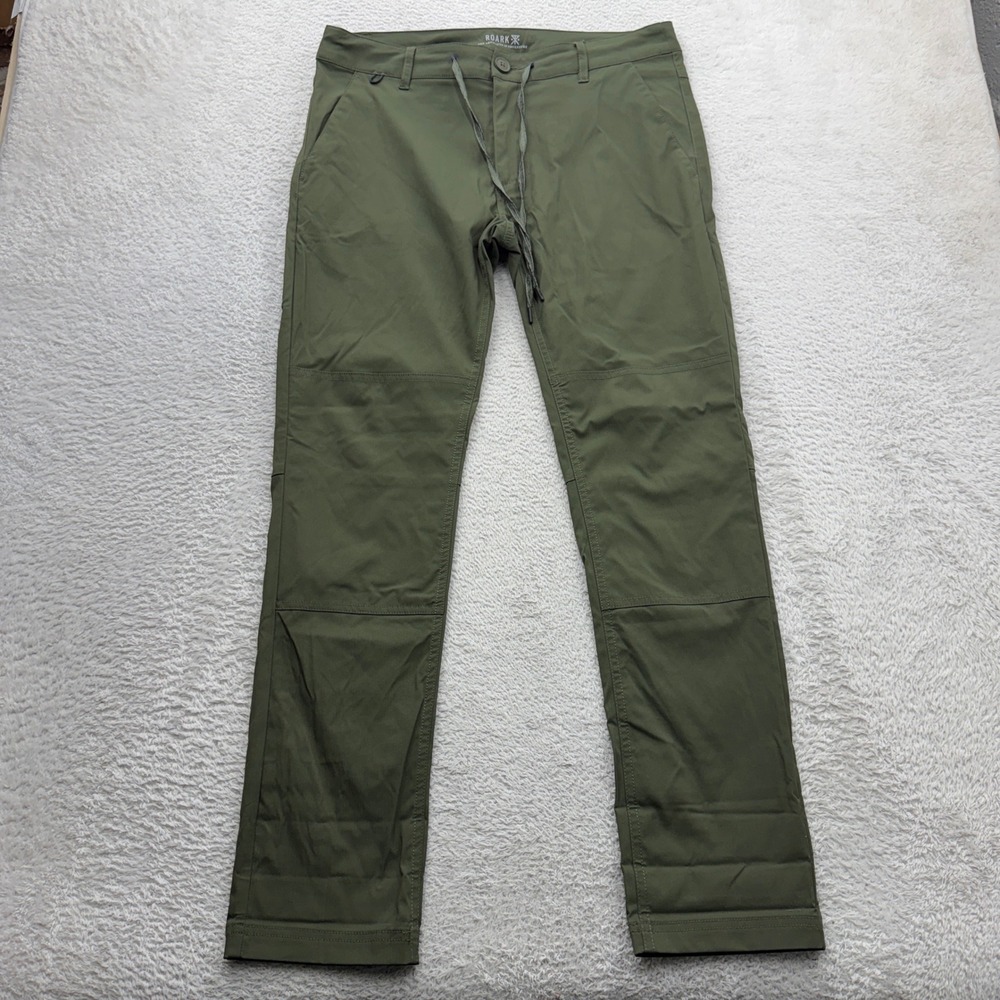 Roark Layover Pants Mens 34x30 Olive Green Technical Travel Adventure Straight